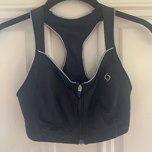 Moving Comfort Grace zip front sports bra, 32DD